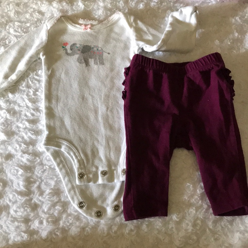 Outfit NB top and 0-3 mos bottoms